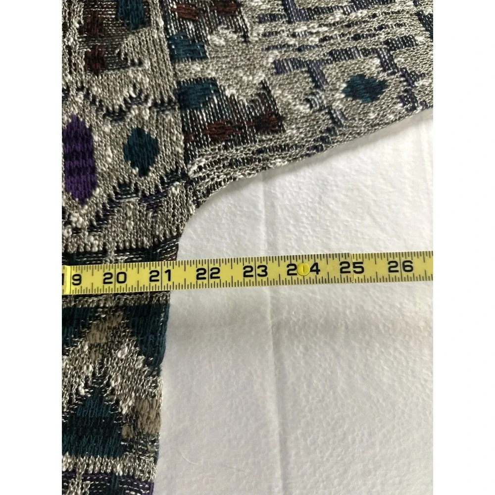 VTG Expressions International Sweater Mens Large Coogi Style Geometric Knit Kor